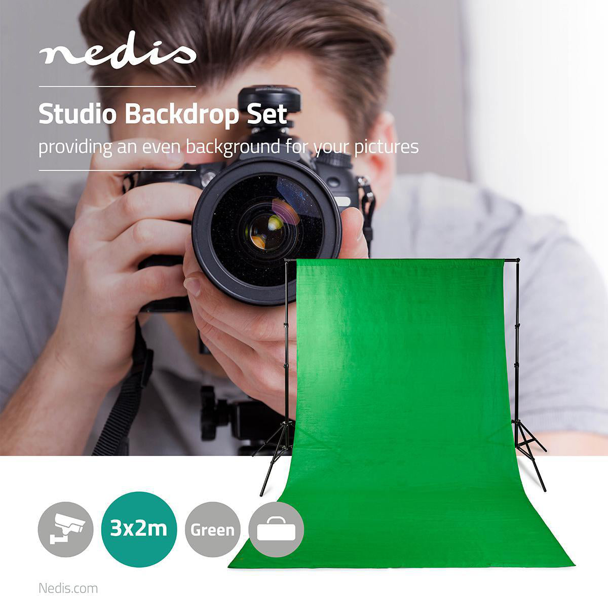 Photo Studio-Hintergrund Set 1,90x2,95m jetzt kaufen - Aktionskönig