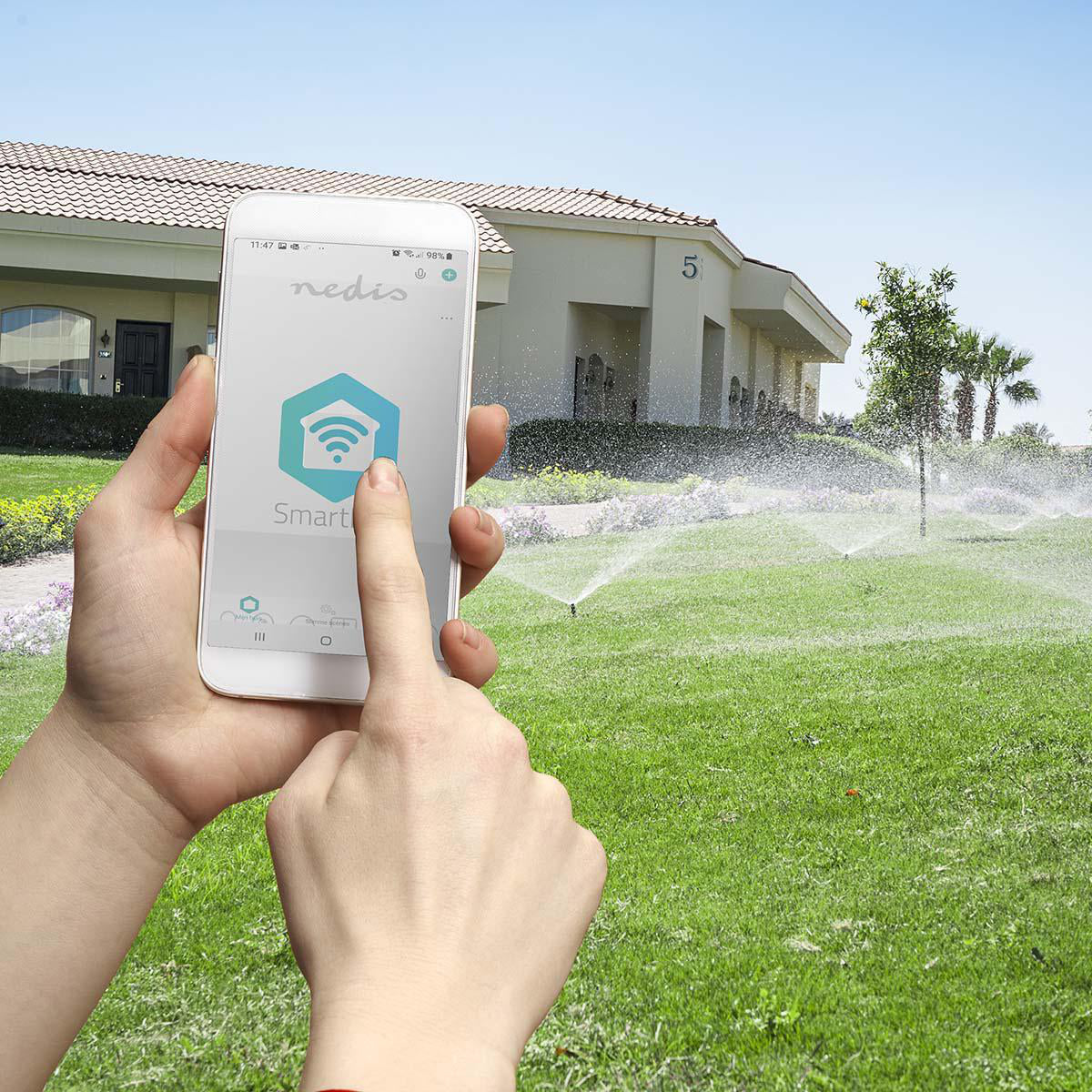 Intelligente Wassersteuerung für den Garten Wasserhahn Gartenschlauch| Bluetooth, IP54, max. Wasserdruck: 8 bar, SmartLife Android™ / IOS