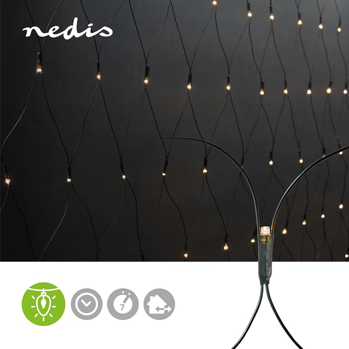 Lichterkette Netz warmweiss 160 LEDs 2x1m jetzt kaufen - Aktionskönig