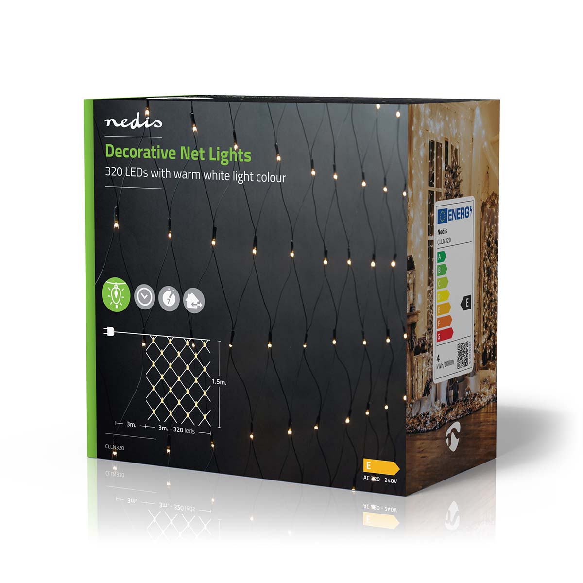 Lichterkette Netz warmw 320 LEDs 3x1,5m jetzt kaufen - Aktionskönig