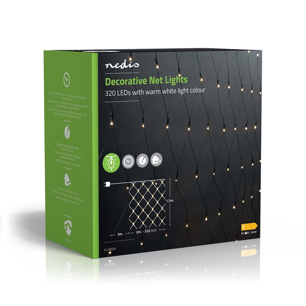 Lichterkette Netz warmw 320 LEDs 3x1,5m jetzt kaufen - Aktionskönig