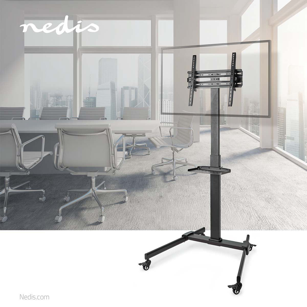 TV Bodenständer 32-55" b. 35kg, Stahl schwarz jetzt kaufen - Aktionskönig