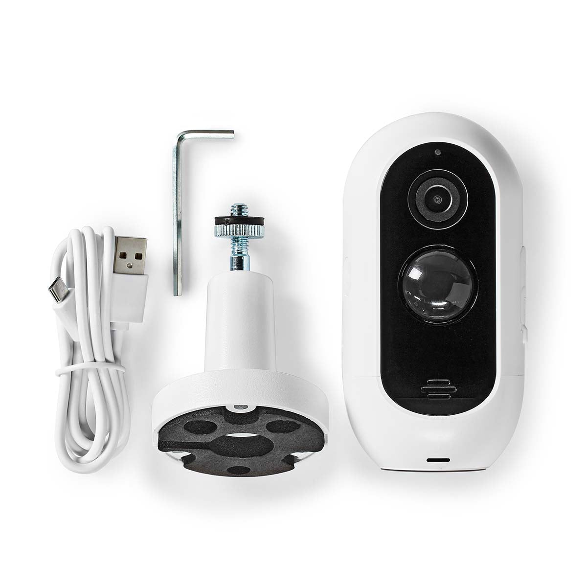 Außenkamera, Wi-Fi, 1920x1080, IP65, Max. Batterie-Lebensdauer: 6 Monate, Cloud Speicher (optional) / microSD (nicht enthalten), 5V DC, mit Bewegungssensor, Nachtsicht, SmartLife Android™ / IOS