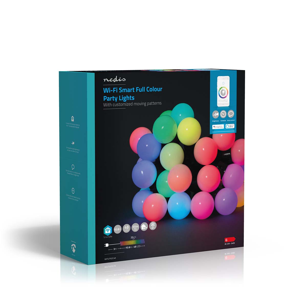 LED-Party-Lichterkette RGB 48 LEDs 10,8m jetzt kaufen - Aktionskönig