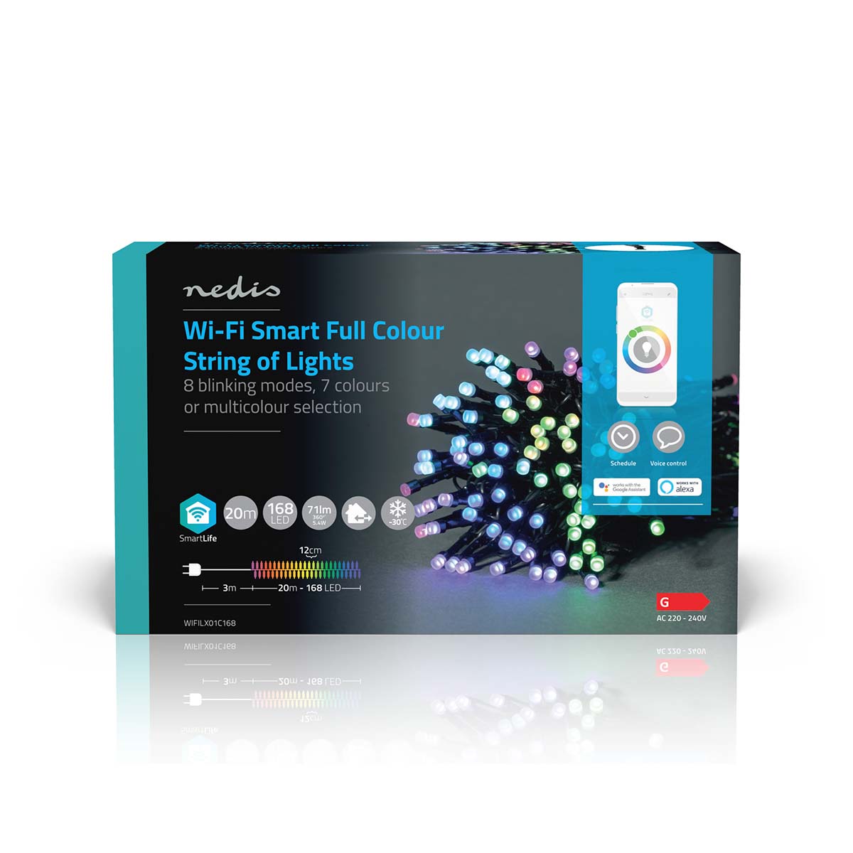 LED-Lichterkette Wi-Fi RGB 168 LEDs 20m jetzt kaufen - Aktionskönig