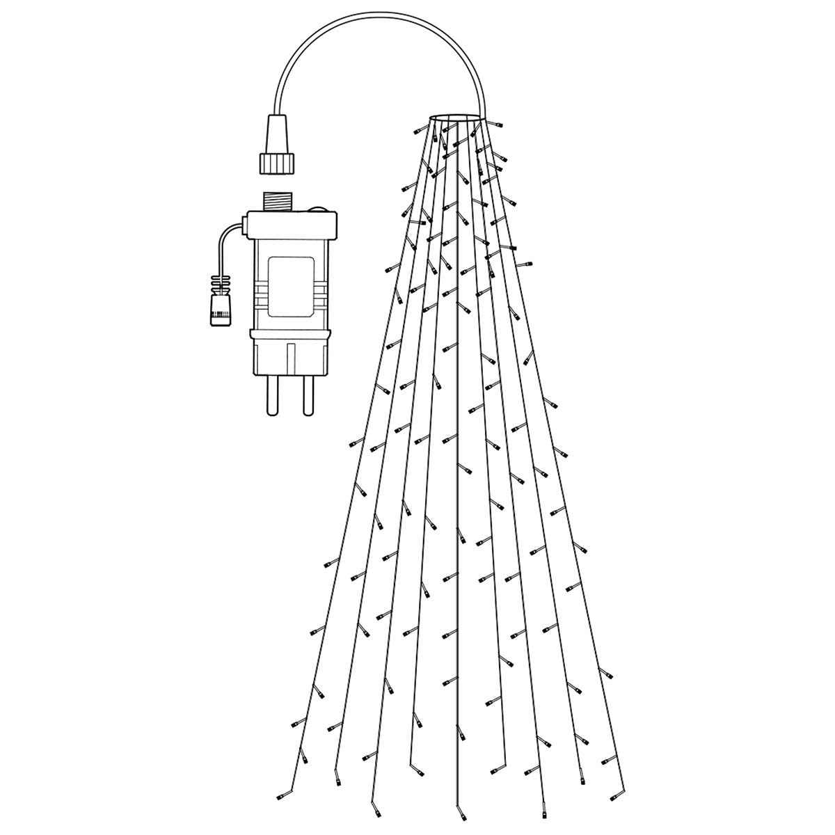 LED-Lichterkette Baum RGB 180 LEDs 10x2m jetzt kaufen - Aktionskönig