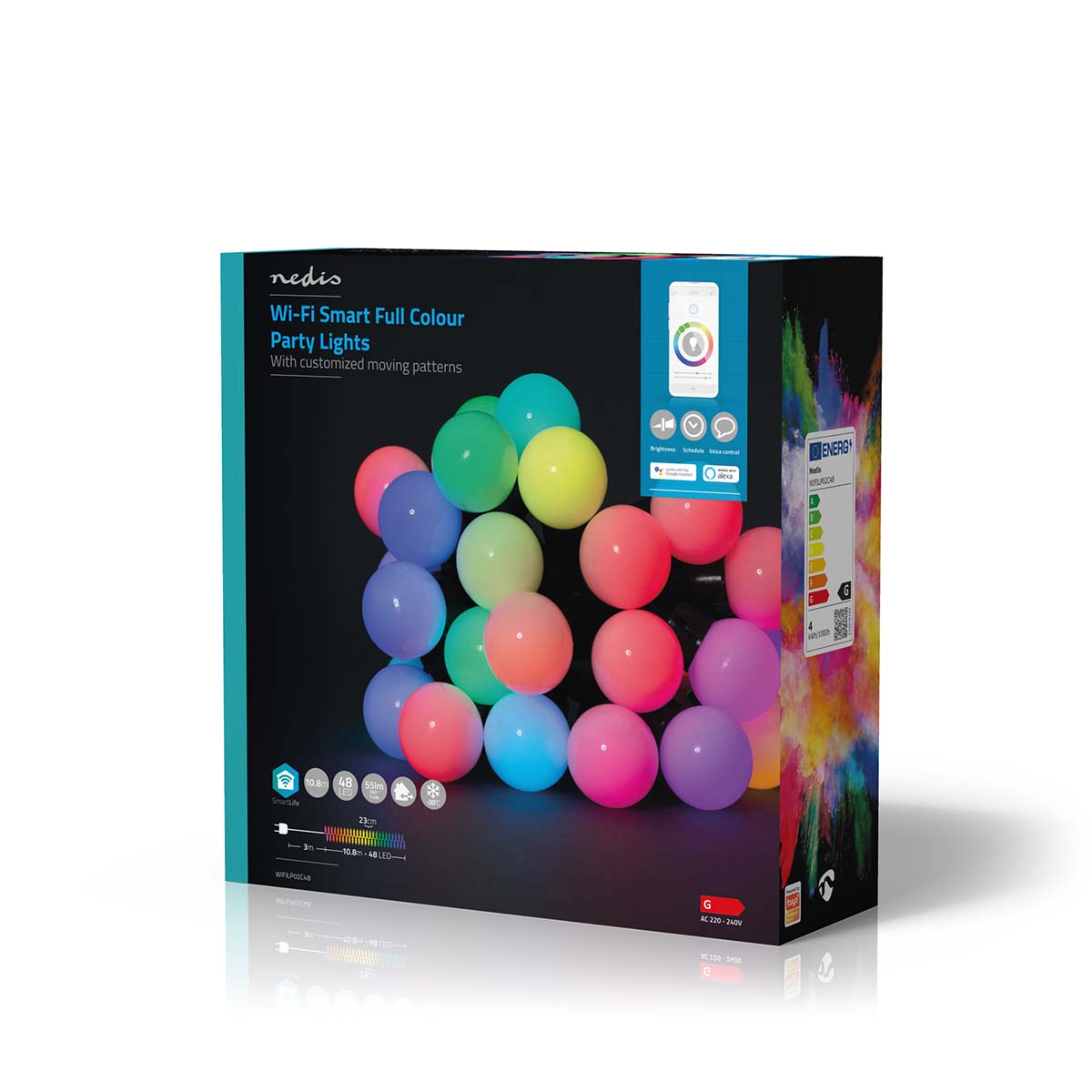 LED-Party-Lichterkette RGB 48 LEDs 10,8m jetzt kaufen - Aktionskönig