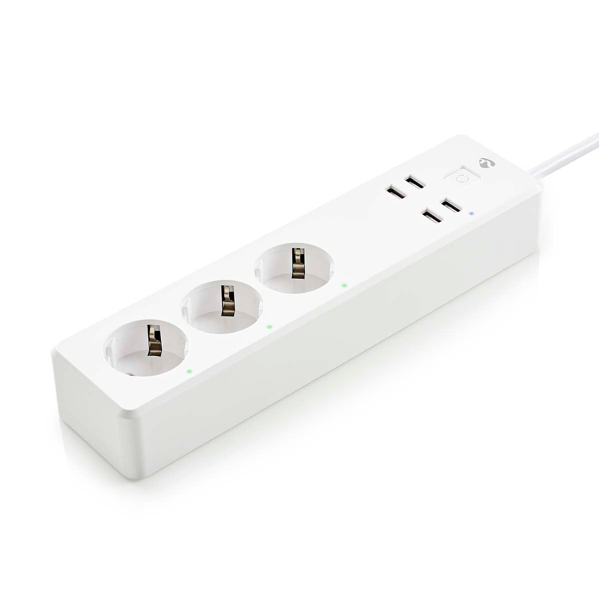 SmartLife Steckdosenleiste Mehrfachstecker schaltbar Stromverbrauch Strom sparen, Wi-Fi, 3 x Schutzkontakt (CEE 7/3) / 4 x USB, 16 A, 3680 W, Kabel1,8m, -10 bis +40°C, Android™ / IOS