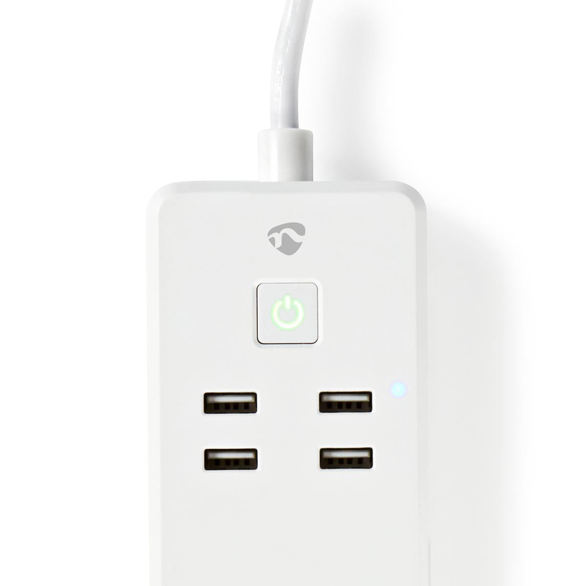 SmartLife Steckdosenleiste Mehrfachstecker schaltbar Stromverbrauch Strom sparen, Wi-Fi, 3 x Schutzkontakt (CEE 7/3) / 4 x USB, 16 A, 3680 W, Kabel1,8m, -10 bis +40°C, Android™ / IOS