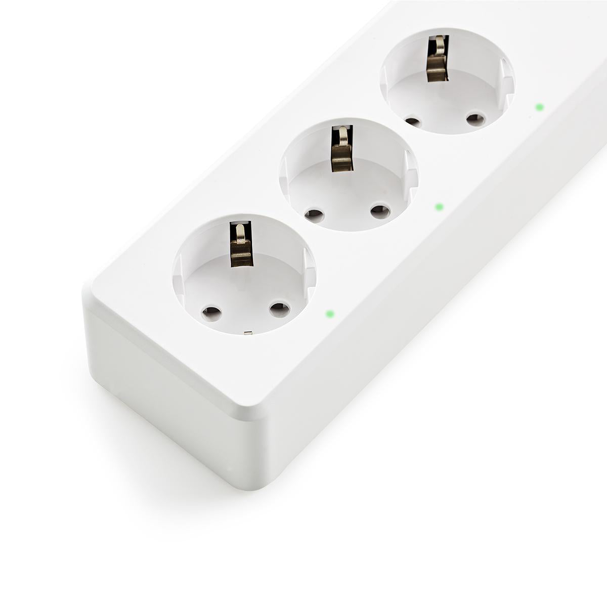 SmartLife Steckdosenleiste Mehrfachstecker schaltbar Stromverbrauch Strom sparen, Wi-Fi, 3 x Schutzkontakt (CEE 7/3) / 4 x USB, 16 A, 3680 W, Kabel1,8m, -10 bis +40°C, Android™ / IOS