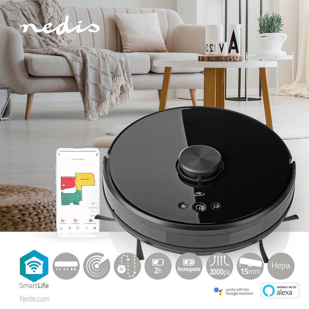 Roboter-Staubsauger Wi-Fi Ø330mm 120min  jetzt kaufen - Aktionskönig 