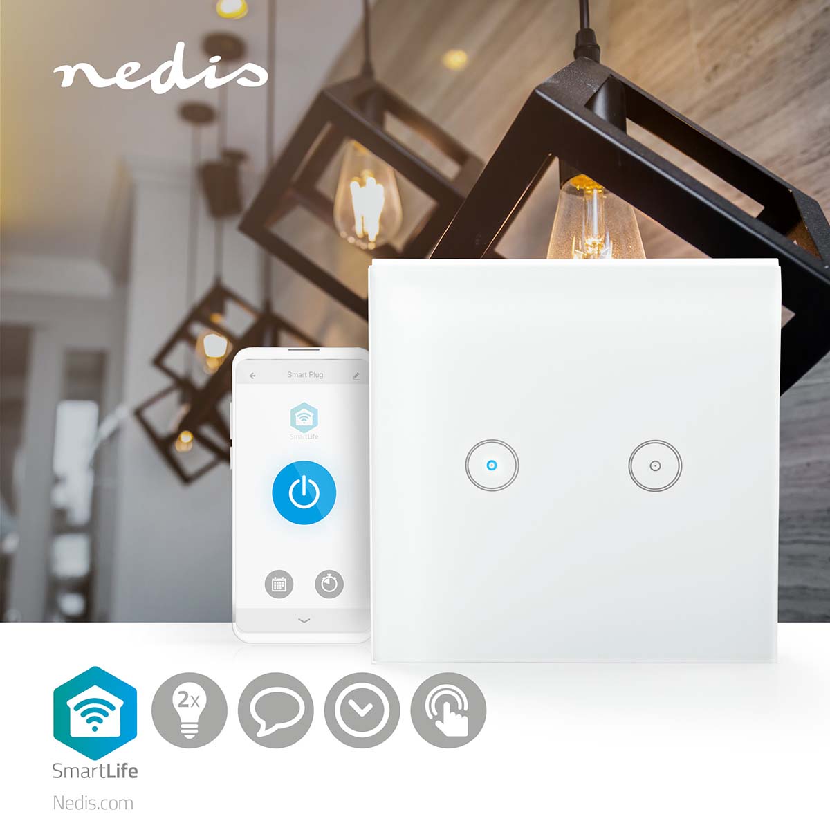 SmartLife Wandschalter dual Wi-Fi 1000W jetzt kaufen - Aktionskönig